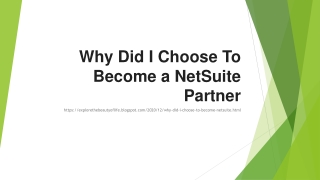 Why Did I Choose To Become a NetSuite Partner