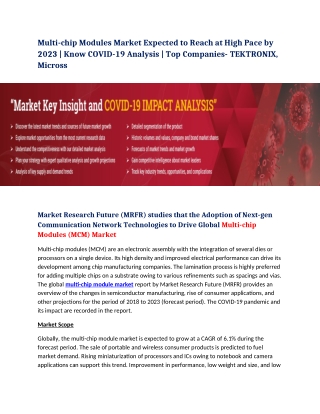 Multi-chip Modules Market