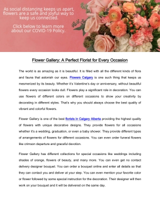 Flower Gallery: A Perfect Florist for Every Occasion