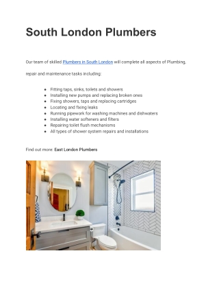 South London Plumbers