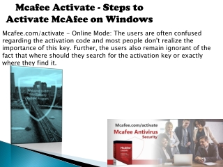 www.McAfee.com/Activate - Enter your code - Activate McAfee Product