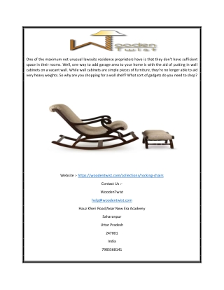 Buy Rocking Chair Online | WoodenTwist