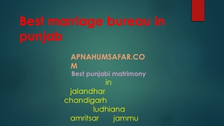 apnahumsafar is best marriage bureau