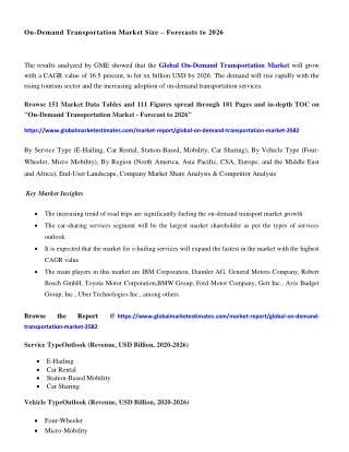 Global On-Demand Transportation Market Research Report