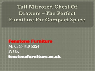 Tall Mirrored Chest Of Drawers – The Perfect Furniture For Compact Space