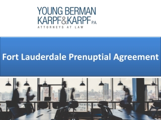 Fort Lauderdale Prenuptial Agreement
