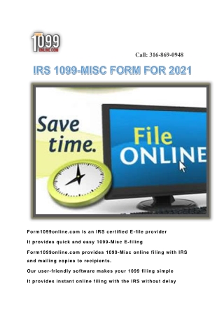 IRS Form 1099 MISC | 316-869-0948 | Form 1099 MISC 2020 | Online MISC