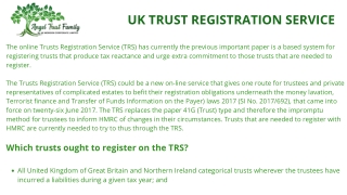 The online Trusts Registration Service (TRS)
