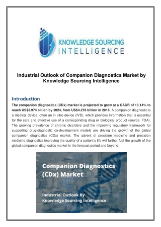 Industrial Outlook of Companion Diagnostics Market