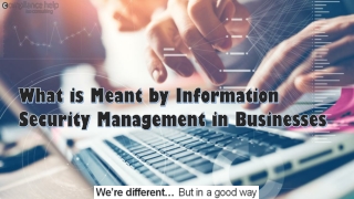 What is Meant by Information Security Management in Businesses