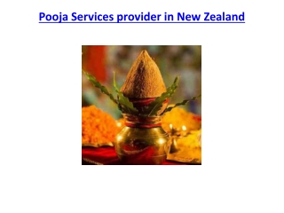 Pooja Services provider in New Zealand