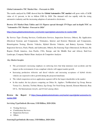 Global Automotive TIC Market Research Report