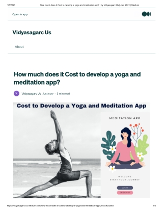 How much does it Cost to develop a yoga and meditation app?