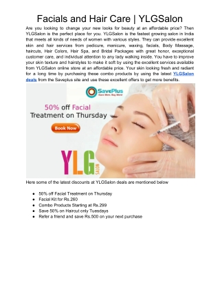 Facials and Hair Care | YLGSalon
