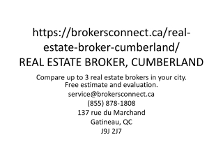 Real Estate Broker Cumberland