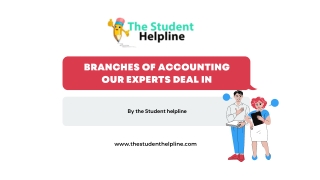 BRANCHES OF ACCOUNTING OUR EXPERTS DEAL IN