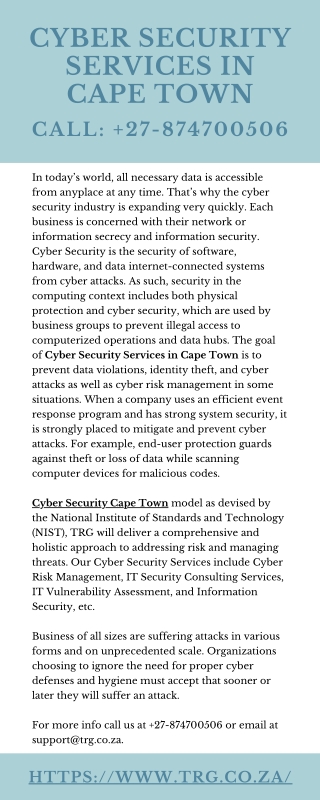 Cyber Security Services in Cape Town