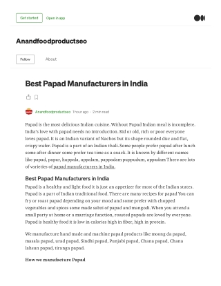 Best Papad Manufacturers in India