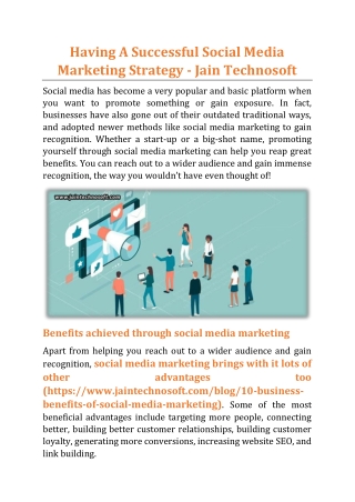 Having A Successful Social Media Marketing Strategy - Jain Technosoft