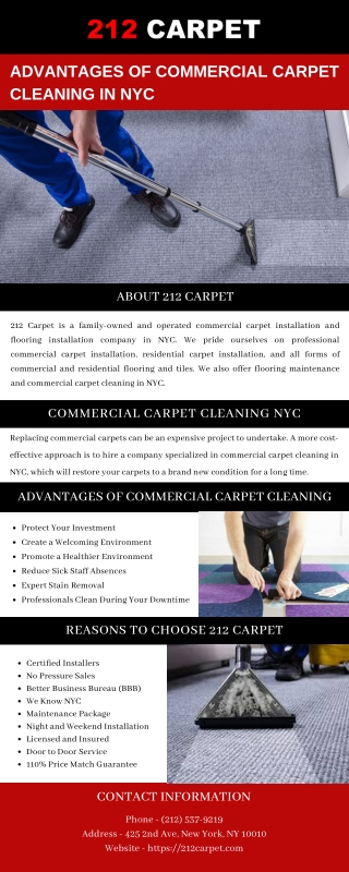 Advantages of Commercial Carpet Cleaning in NYC