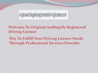 Way To Fulfill Your Driving Licence Needs Through Professional Services Provider