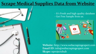 Scrape Medical Supplies Data from Website