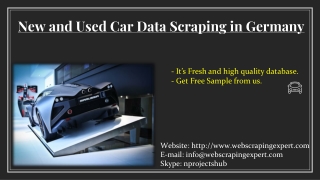 New and Used Car Data Scraping in Germany