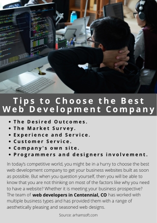 Tips to Choose the Best Web Development Company