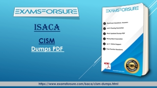 Looking for Genuine & Valid Isaca CISM dumps?