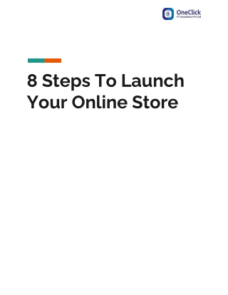 8 Steps to Launch Your Online Store