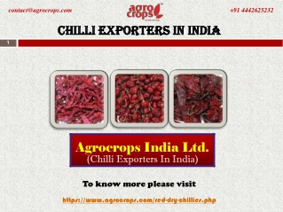 Most Popular Chilli Exporters in India