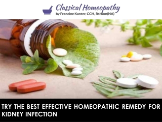 Try the Best Effective Homeopathic Remedy for Kidney Infection