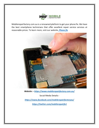 Phone Fix | Mobilerepairfactory.com.au