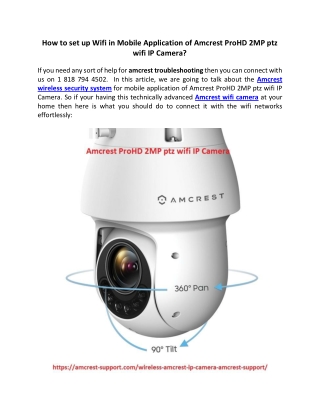 How to set up Wifi in Mobile Application of Amcrest ProHD 2MP ptz wifi IP Camera
