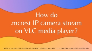 How do Amcrest IP camera stream on VLC media player_