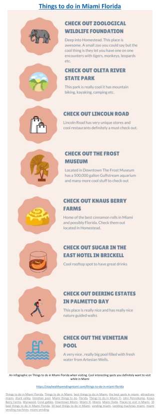 Things to do in Miami Florida