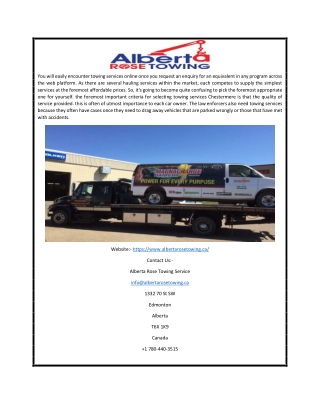 Cheap Tow Truck Service In Edmonton | Albertarosetowing.ca