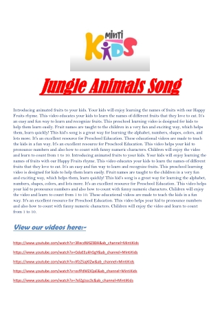 Jungle Animals Song