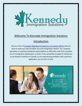 Immigration Consultant Surrey British Columbia – Kennedy Immigration Solutions