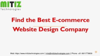 Find the Best E-commerce Website Design Company