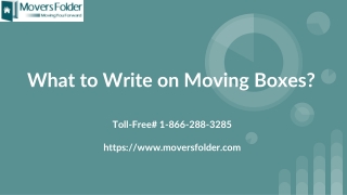 What to Write on Moving Boxes?