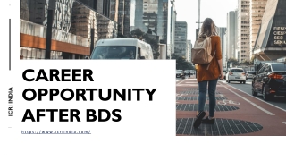 Career Opportunity After BDS