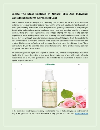 Locate The Most Confided In Natural Skin And Individual   Consideration Items At Practical Cost