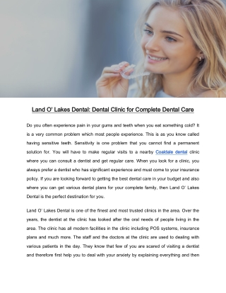 Land O’ Lakes Dental: Dental Clinic for Complete Dental Care