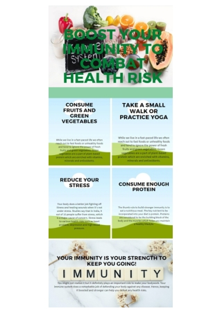 Boost Your Immunity To Combat Health Risk