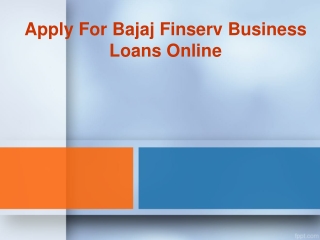 Apply for Business Loan at Low Interest Rate - Bajaj Finserv