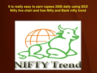 It is really easy to earn rupees 2000 daily using SGX Nifty live chart and free Nifty and Bank nifty trend