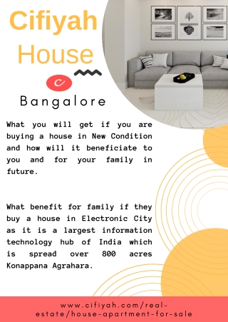 Why People prefer to buy a house in Bangalore as in new Condition?