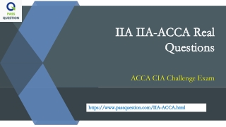 ACCA CIA Challenge IIA-ACCA Practice Test Questions