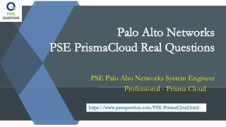 PSE PrismaCloud Practice Test Questions